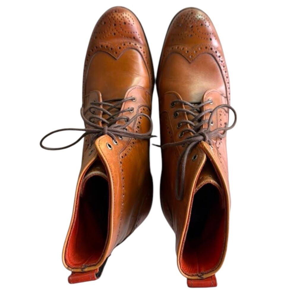 Allen Edmonds Dalton Wingtip Walnut Brown Leather Shoes Size 9 - Picture 3 of 8